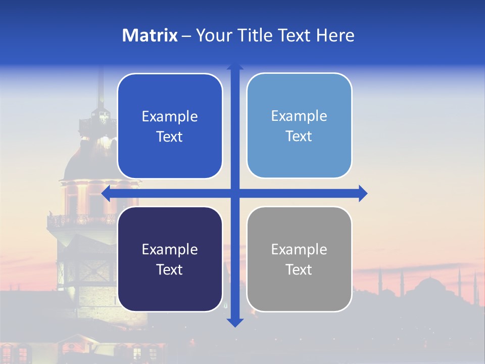 A Large Tower With A Flag On Top Of It PowerPoint Template