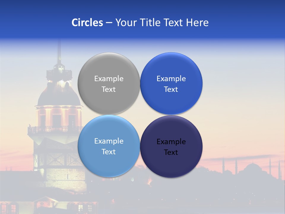 A Large Tower With A Flag On Top Of It PowerPoint Template