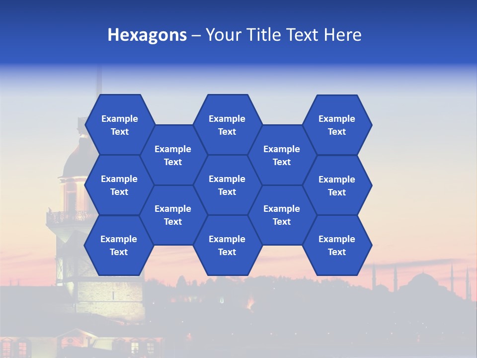 A Large Tower With A Flag On Top Of It PowerPoint Template