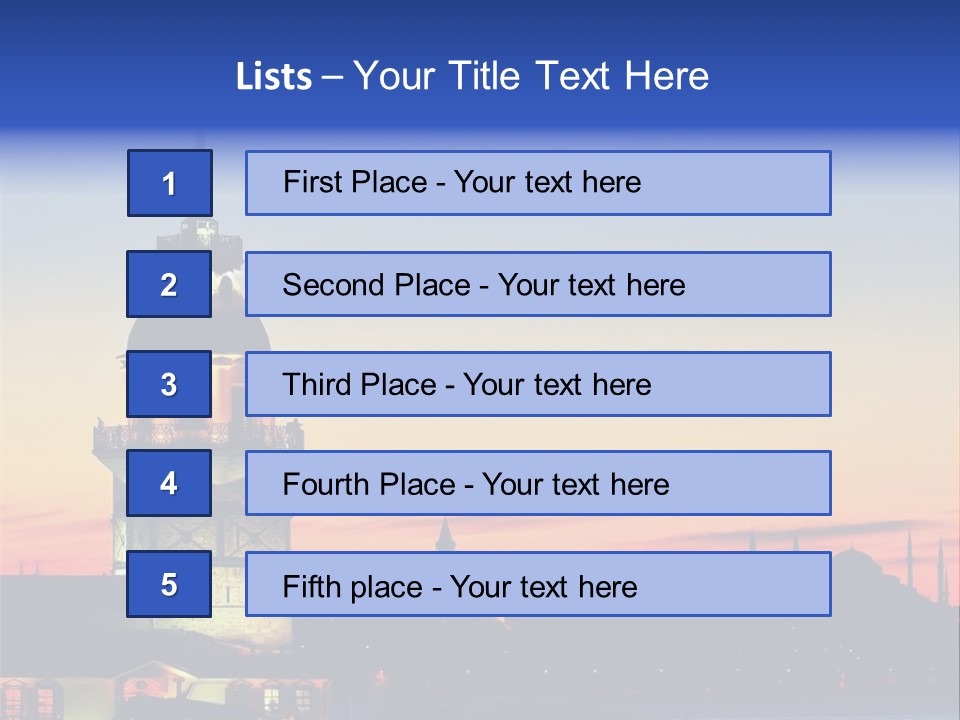 A Large Tower With A Flag On Top Of It PowerPoint Template