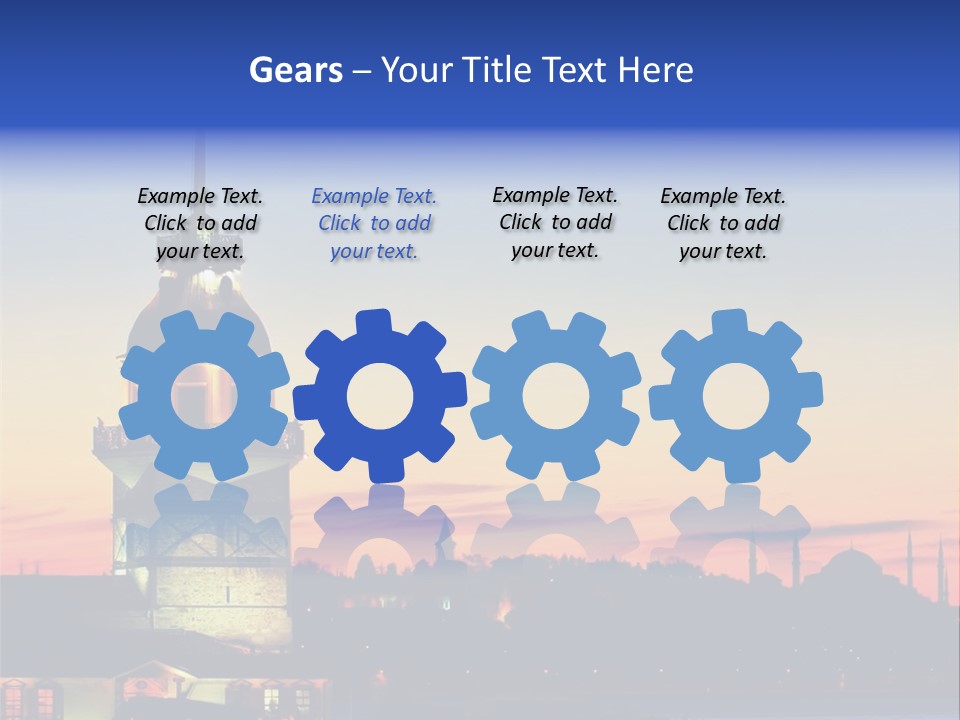 A Large Tower With A Flag On Top Of It PowerPoint Template