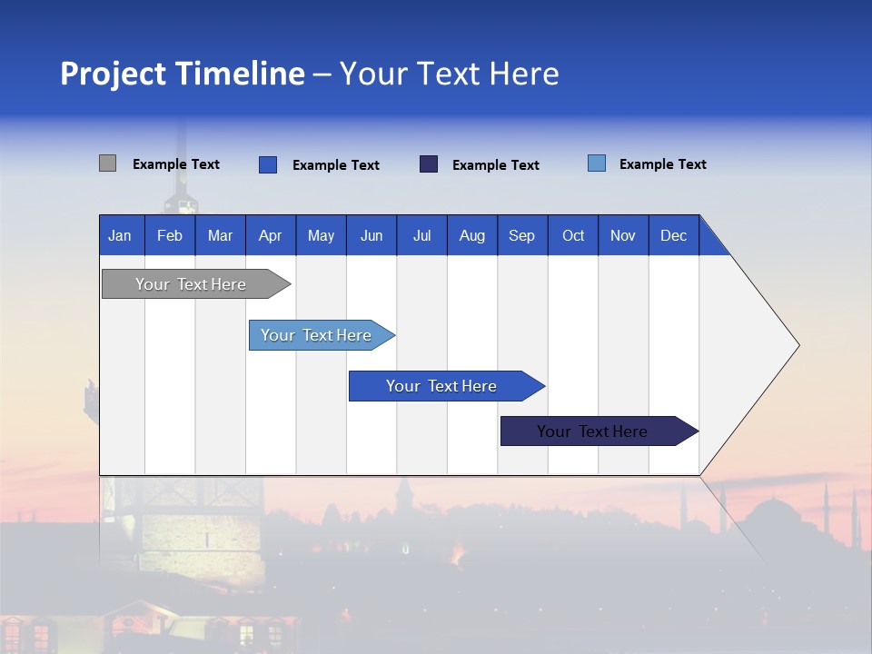 A Large Tower With A Flag On Top Of It PowerPoint Template