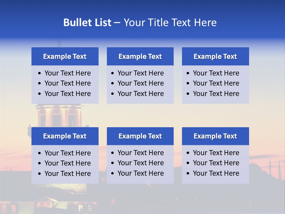 A Large Tower With A Flag On Top Of It PowerPoint Template
