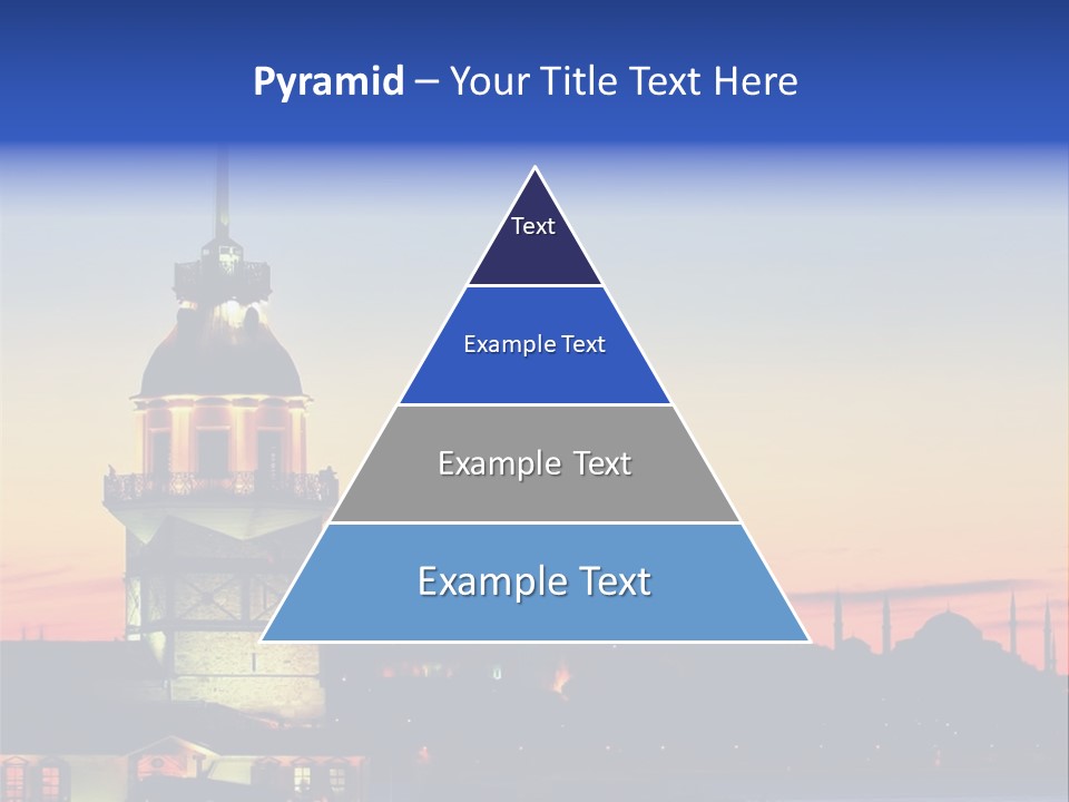 A Large Tower With A Flag On Top Of It PowerPoint Template