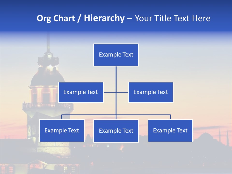 A Large Tower With A Flag On Top Of It PowerPoint Template