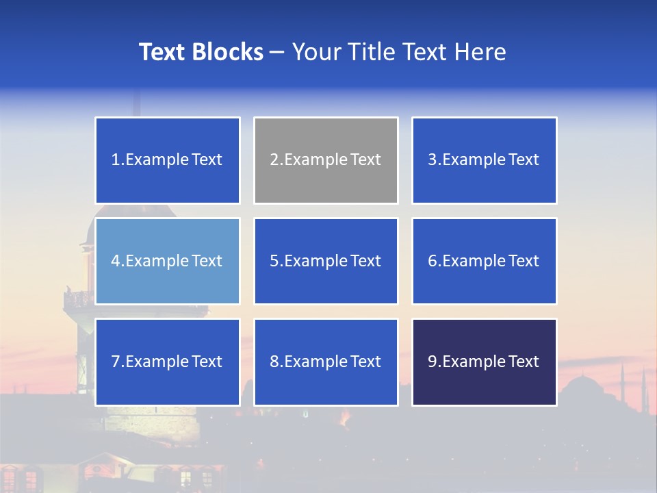 A Large Tower With A Flag On Top Of It PowerPoint Template