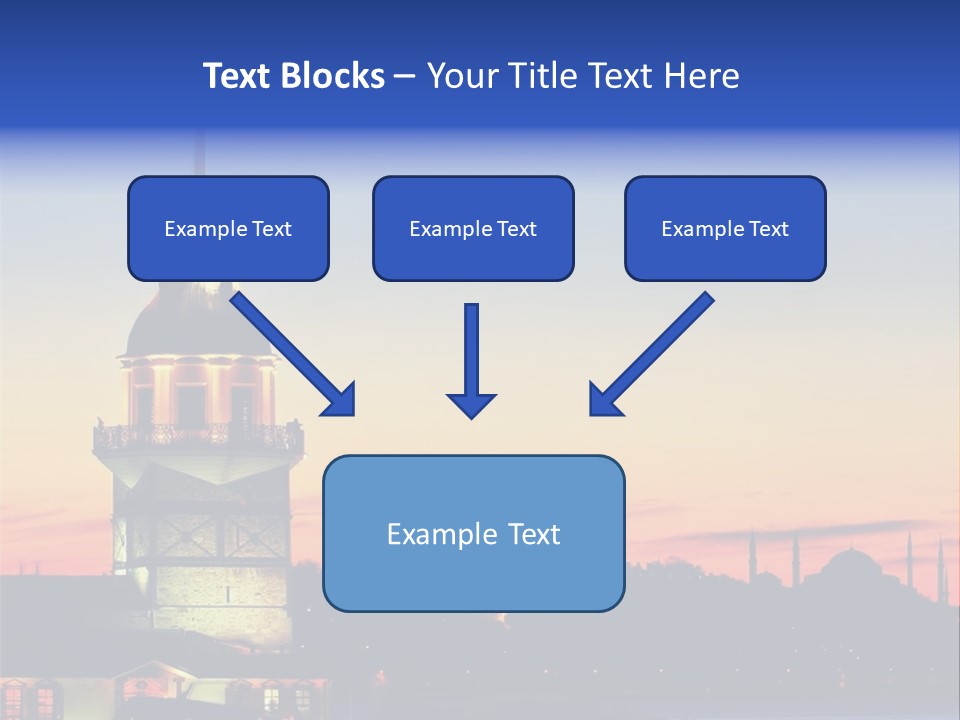 A Large Tower With A Flag On Top Of It PowerPoint Template