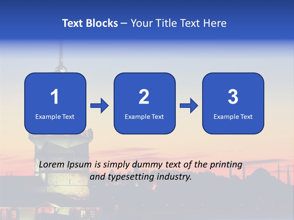 A Large Tower With A Flag On Top Of It PowerPoint Template