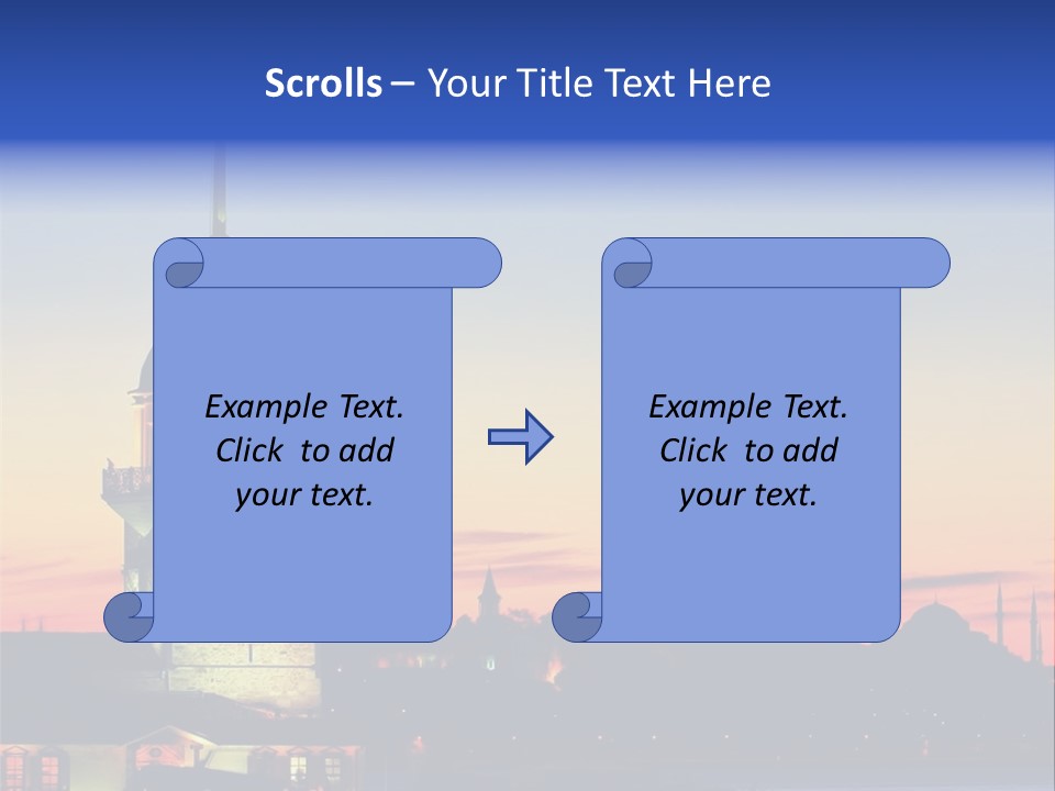 A Large Tower With A Flag On Top Of It PowerPoint Template