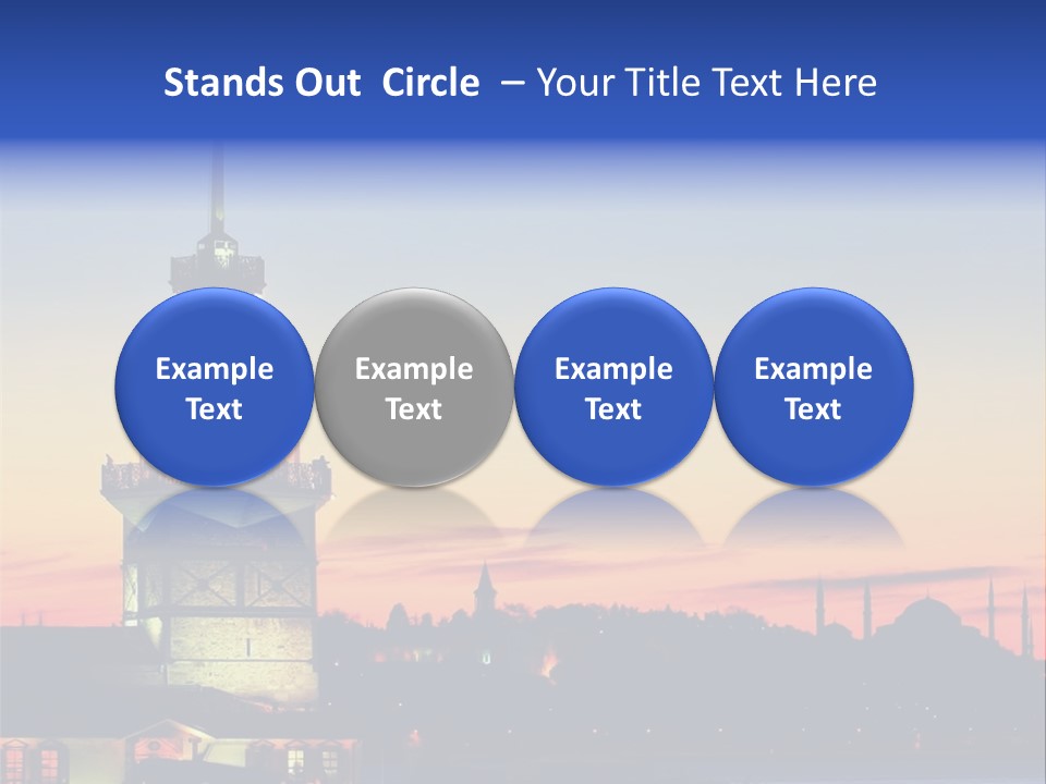 A Large Tower With A Flag On Top Of It PowerPoint Template