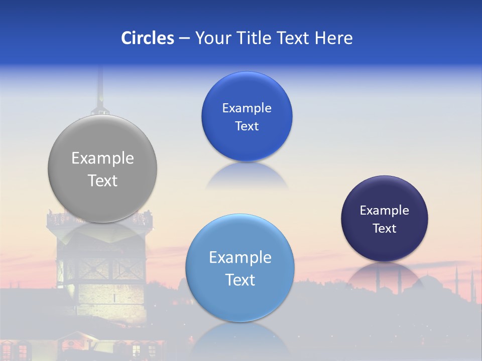 A Large Tower With A Flag On Top Of It PowerPoint Template