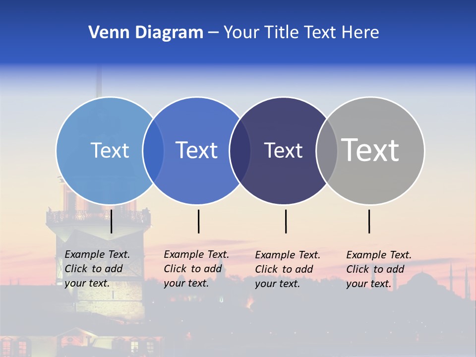 A Large Tower With A Flag On Top Of It PowerPoint Template