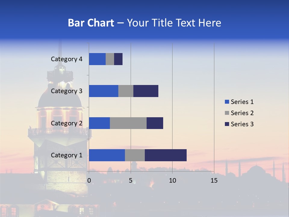 A Large Tower With A Flag On Top Of It PowerPoint Template