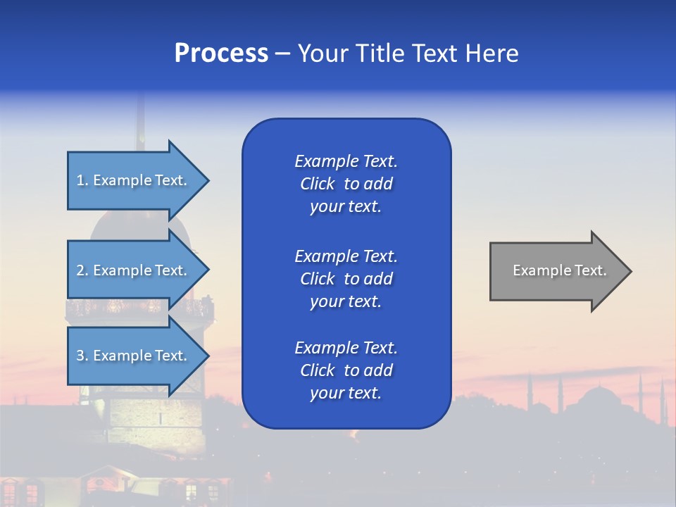 A Large Tower With A Flag On Top Of It PowerPoint Template