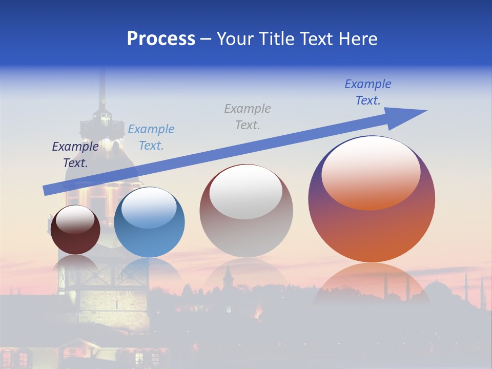 A Large Tower With A Flag On Top Of It PowerPoint Template