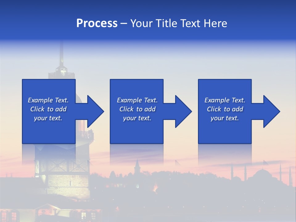A Large Tower With A Flag On Top Of It PowerPoint Template