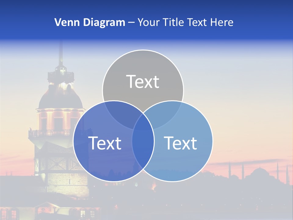 A Large Tower With A Flag On Top Of It PowerPoint Template