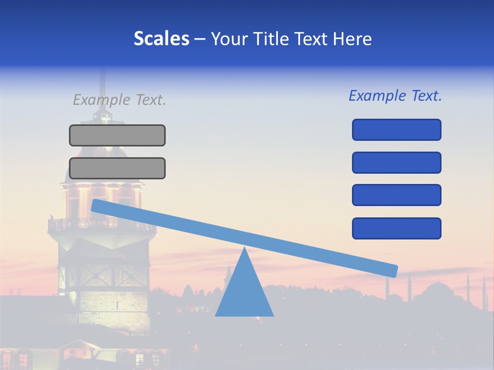 A Large Tower With A Flag On Top Of It PowerPoint Template