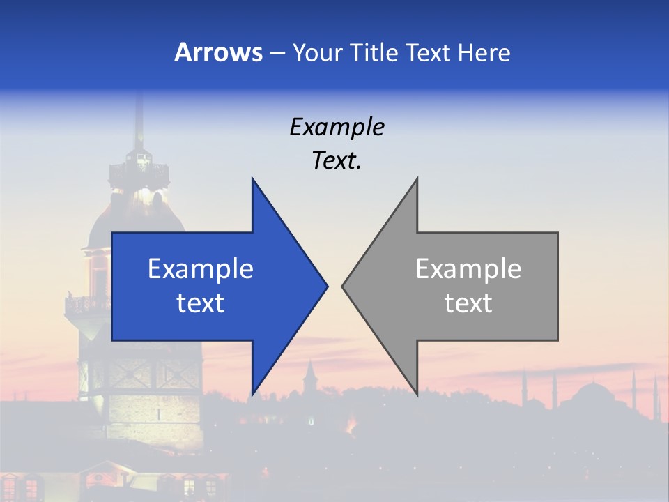 A Large Tower With A Flag On Top Of It PowerPoint Template