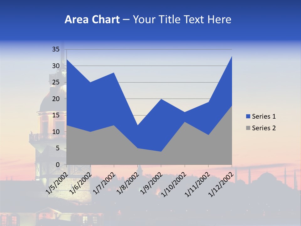 A Large Tower With A Flag On Top Of It PowerPoint Template
