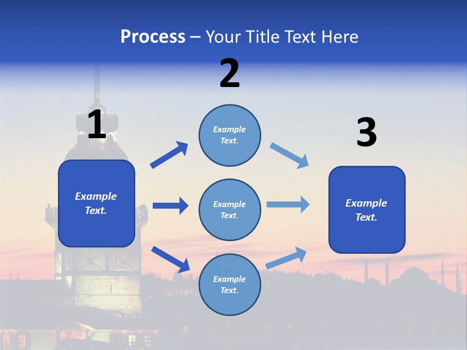 A Large Tower With A Flag On Top Of It PowerPoint Template