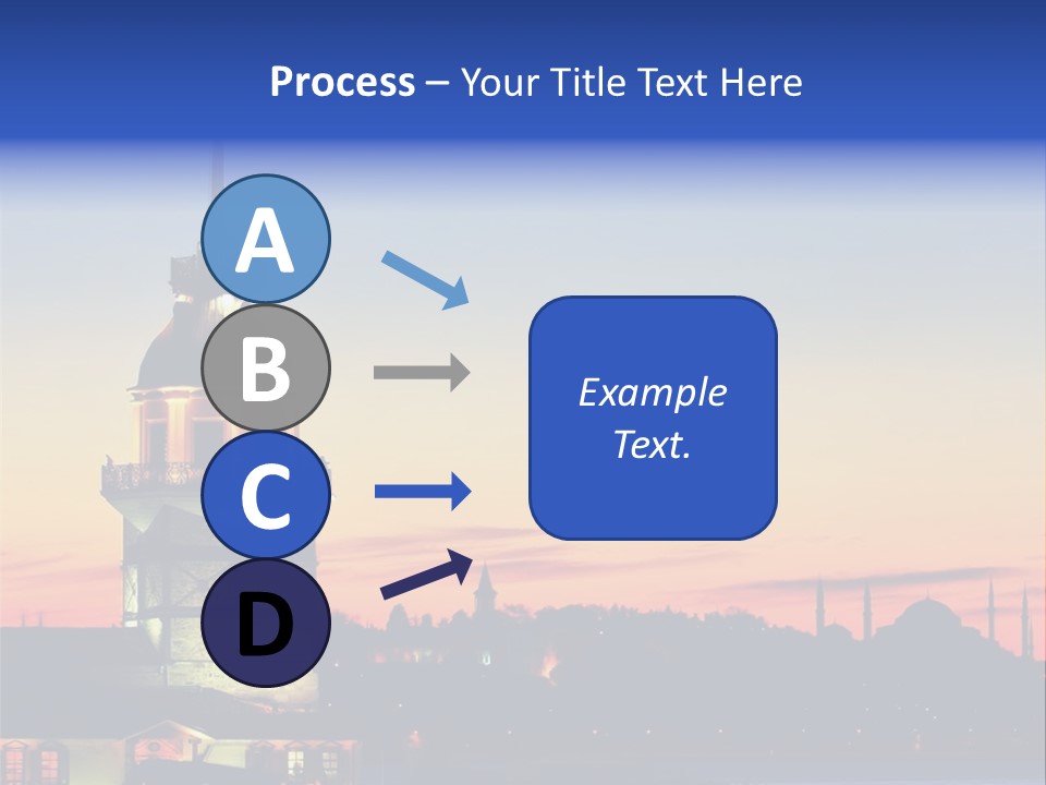 A Large Tower With A Flag On Top Of It PowerPoint Template