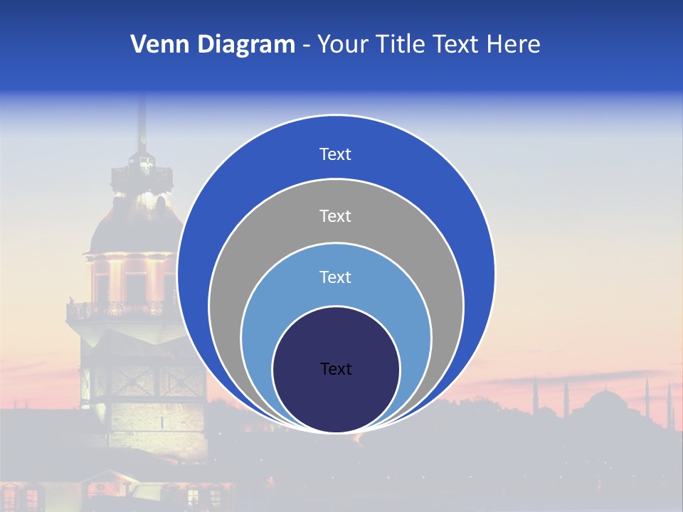 A Large Tower With A Flag On Top Of It PowerPoint Template