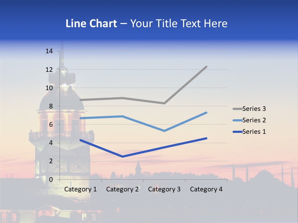 A Large Tower With A Flag On Top Of It PowerPoint Template