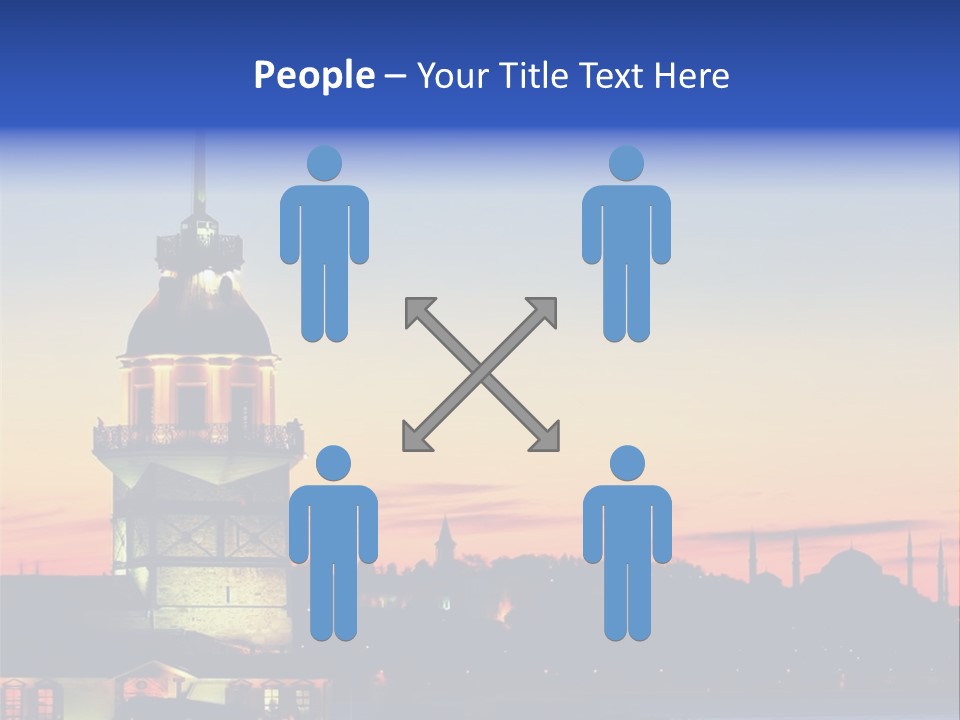 A Large Tower With A Flag On Top Of It PowerPoint Template