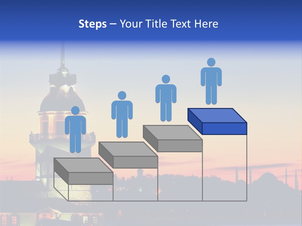 A Large Tower With A Flag On Top Of It PowerPoint Template