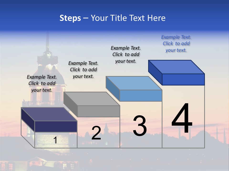 A Large Tower With A Flag On Top Of It PowerPoint Template