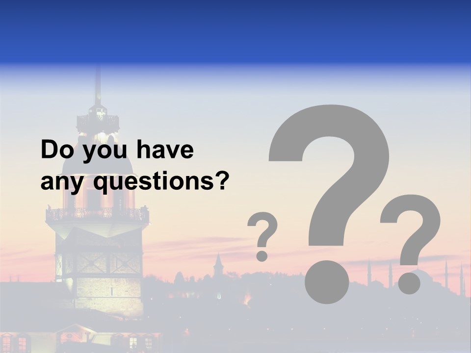 A Large Tower With A Flag On Top Of It PowerPoint Template