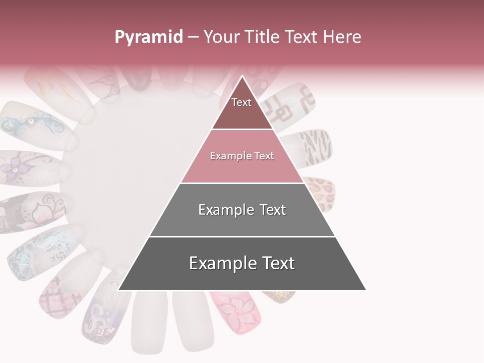 A Circle Of Nails With Different Designs On Them PowerPoint Template