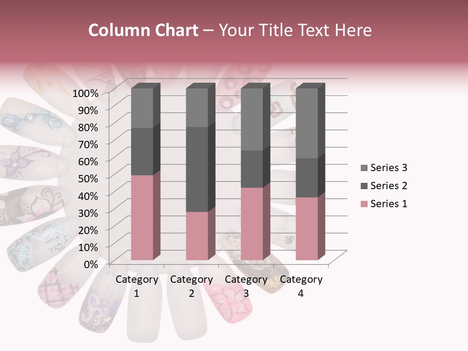 A Circle Of Nails With Different Designs On Them PowerPoint Template