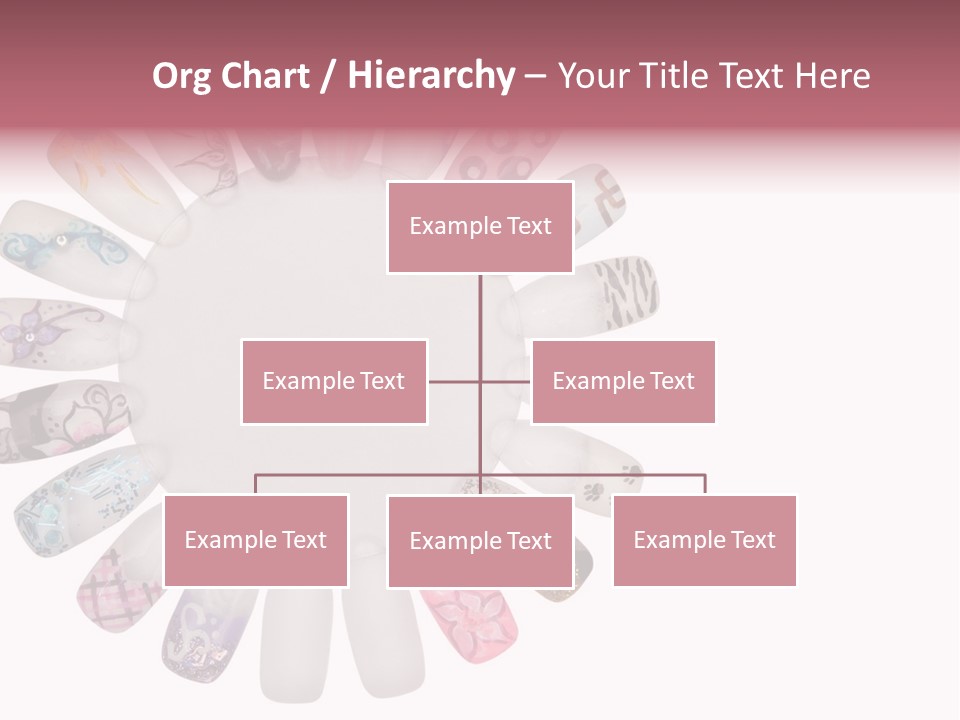 A Circle Of Nails With Different Designs On Them PowerPoint Template