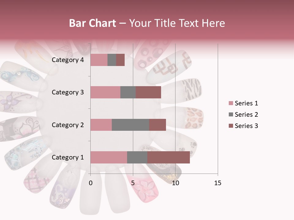 A Circle Of Nails With Different Designs On Them PowerPoint Template