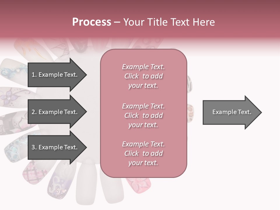 A Circle Of Nails With Different Designs On Them PowerPoint Template