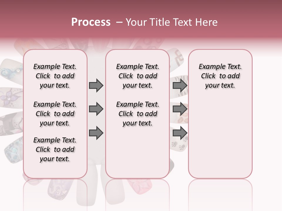 A Circle Of Nails With Different Designs On Them PowerPoint Template