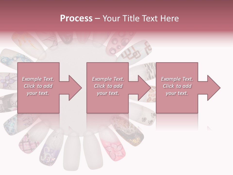 A Circle Of Nails With Different Designs On Them PowerPoint Template