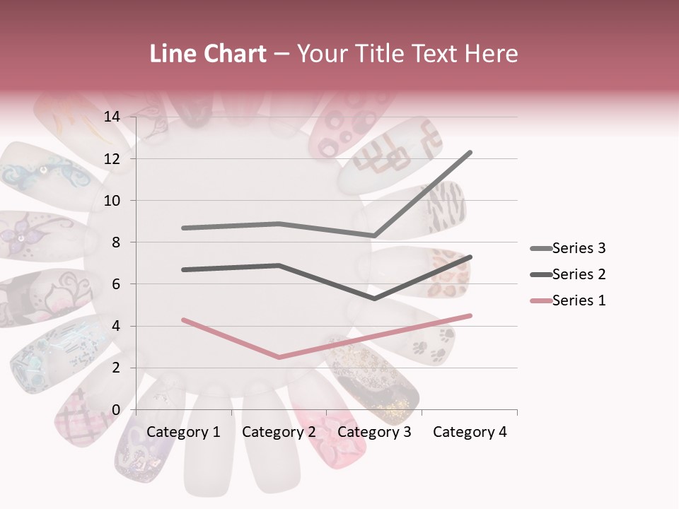 A Circle Of Nails With Different Designs On Them PowerPoint Template