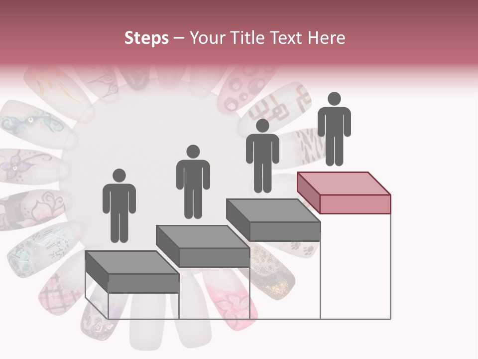A Circle Of Nails With Different Designs On Them PowerPoint Template