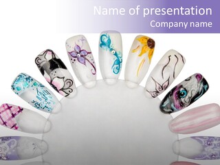 Manicure Fingernail Assists PowerPoint Template