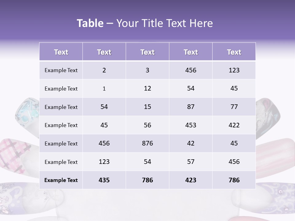 Manicure Fingernail Assists PowerPoint Template