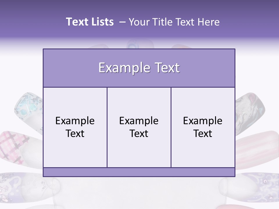 Manicure Fingernail Assists PowerPoint Template