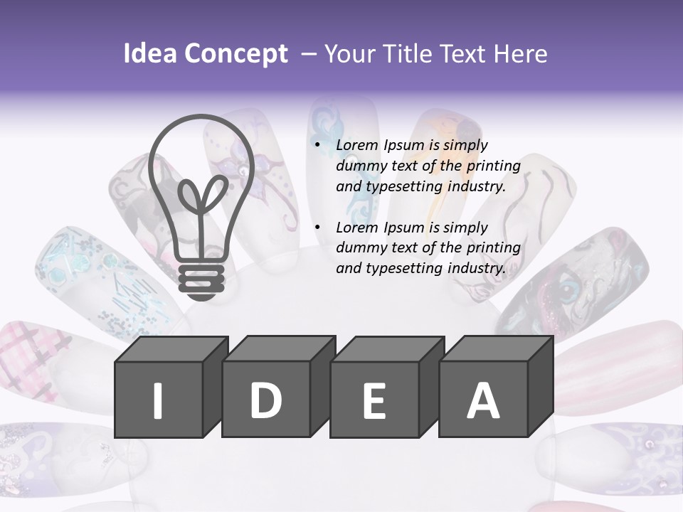 Manicure Fingernail Assists PowerPoint Template