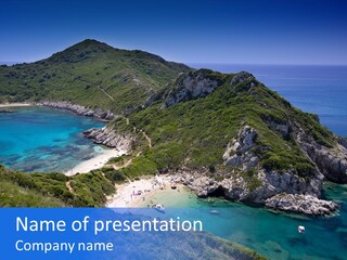 Beach Sand Island PowerPoint Template