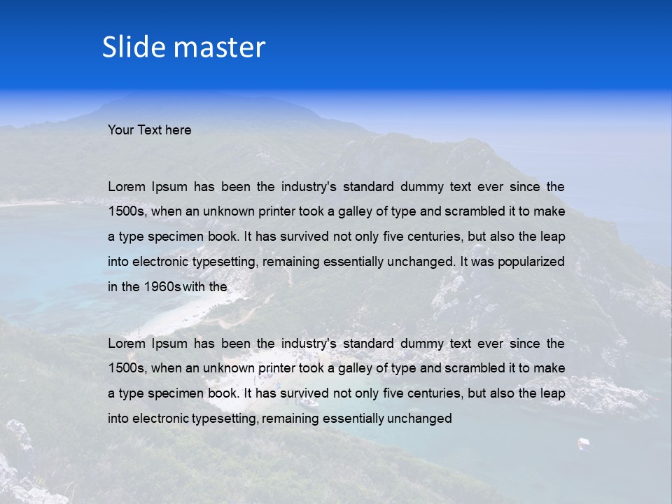 Beach Sand Island PowerPoint Template