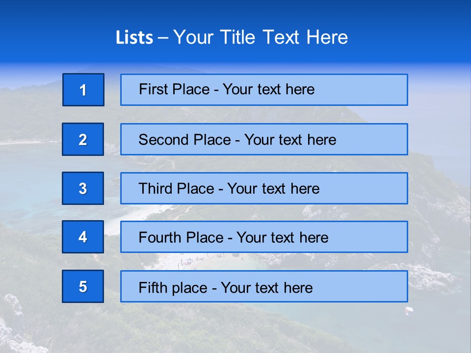 Beach Sand Island PowerPoint Template