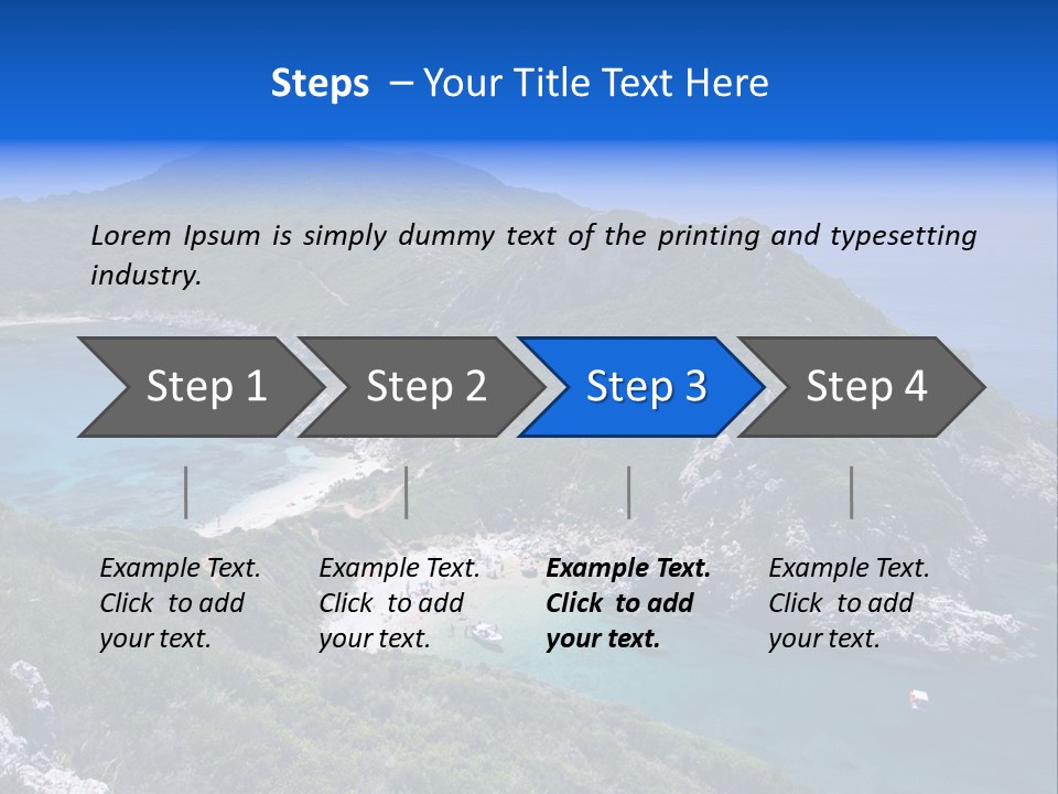 Beach Sand Island PowerPoint Template