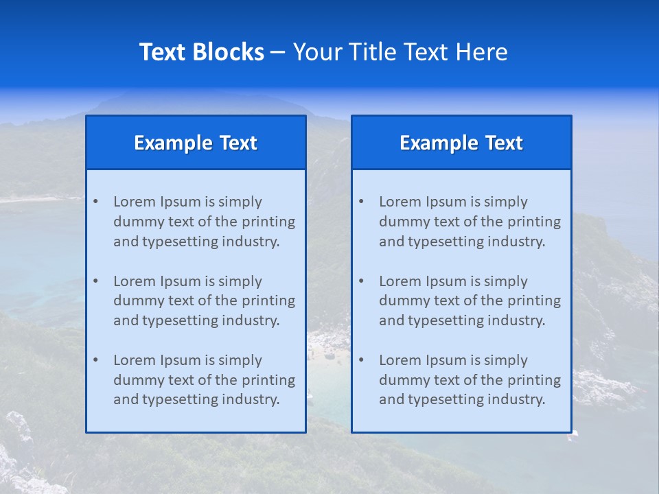Beach Sand Island PowerPoint Template